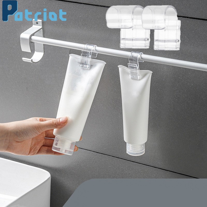 4 Pcs Toothpaste Organizer Rack Hanger / Household Simple Facial Cleanser Hooks Clip for Bathroom