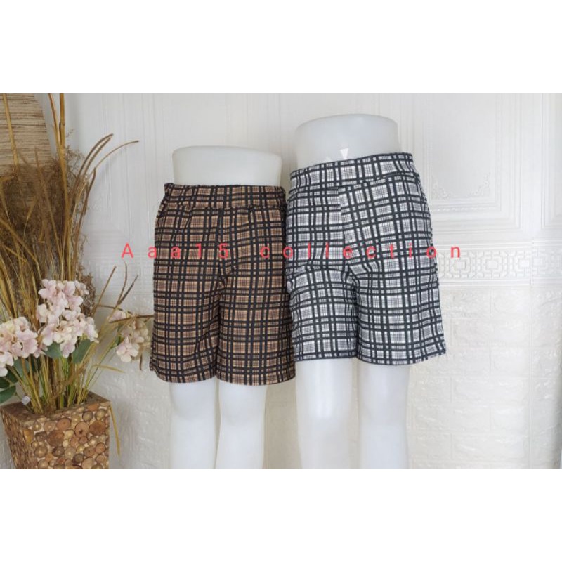 hotpants kotak tartan celana pendek santai best seller