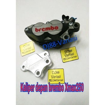 Jual Kaliper brembo depan xmax 250 with bracket plug and play xmax 250 caliper 4 piston 1 pin Diskon