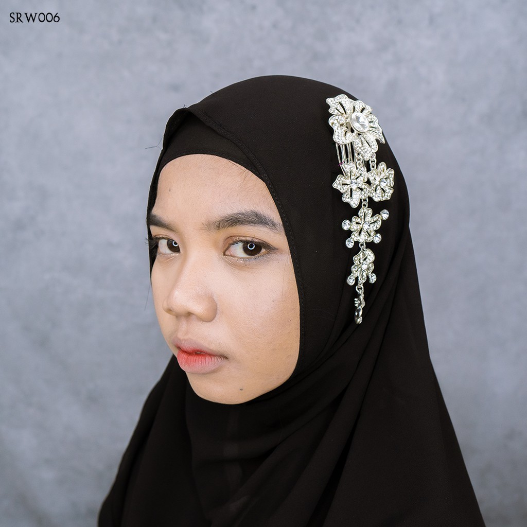 [BISA COD] AKSESORIS HIJAB PERNIKAHAN SIRKAM BRIDAL KUPU SRW006