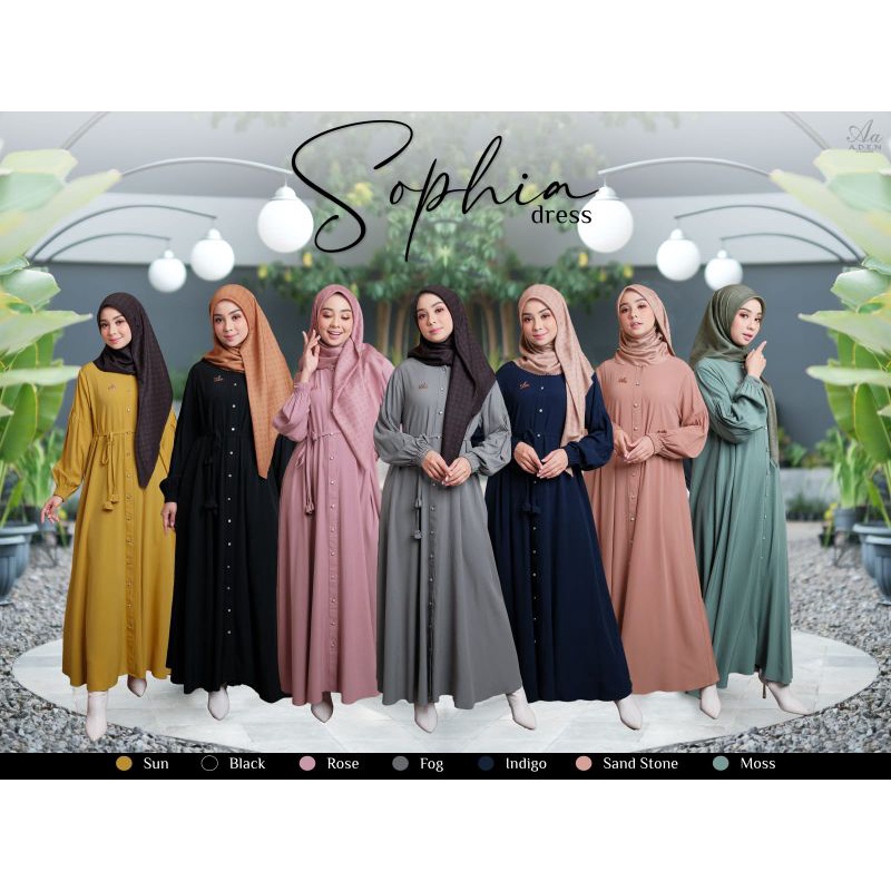 Gamis Crinkle Polos Sophia by ADEN