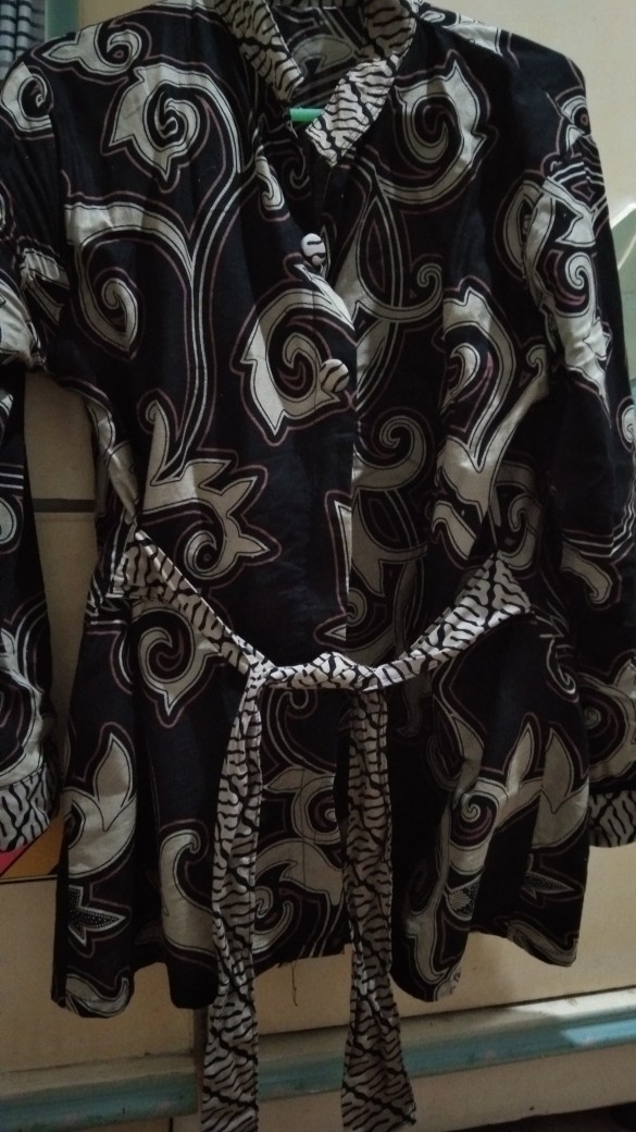 Tey-17 Batik Wanita Asj Sa Hrb026 Kenongo Kemeja Tosca Pendek