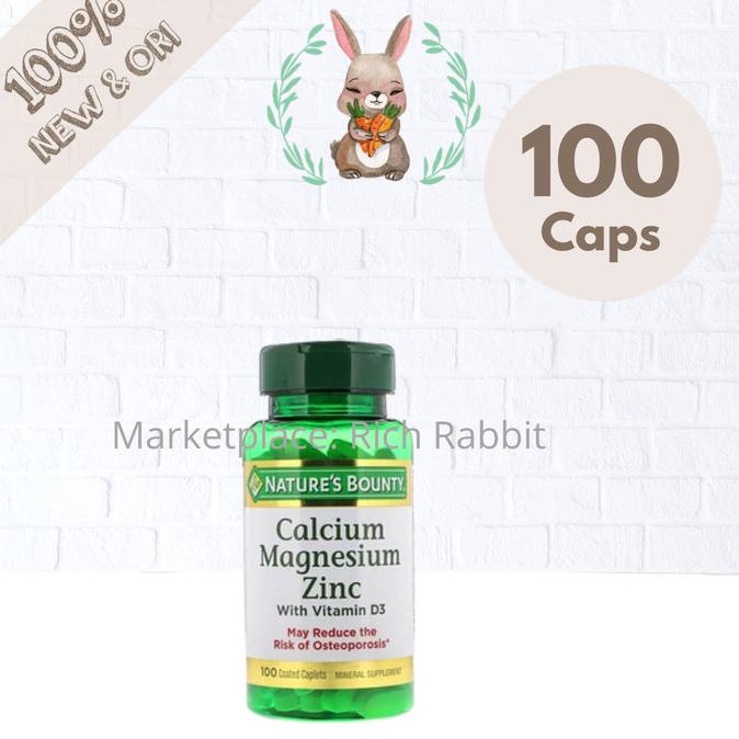 Nature's Bounty Calcium Magnesium Zinc Nature Suplemen D3 Supplement