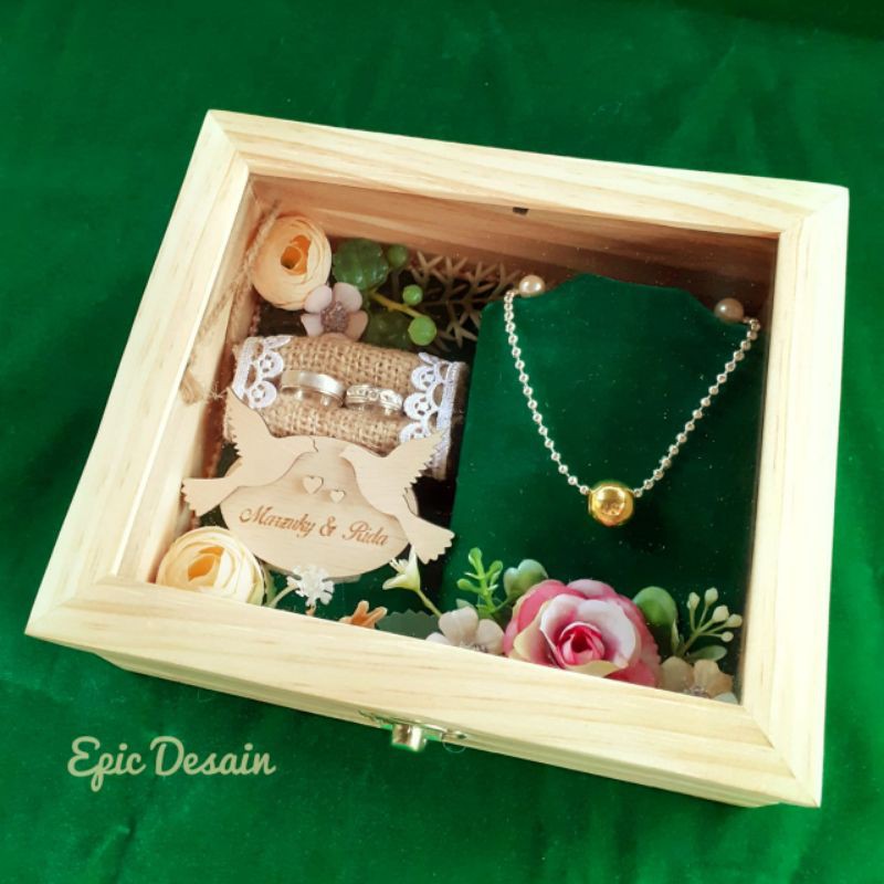 Kotak Perhiasan Mahar Nikah / Kotak Perhiasan Kayu Mahar