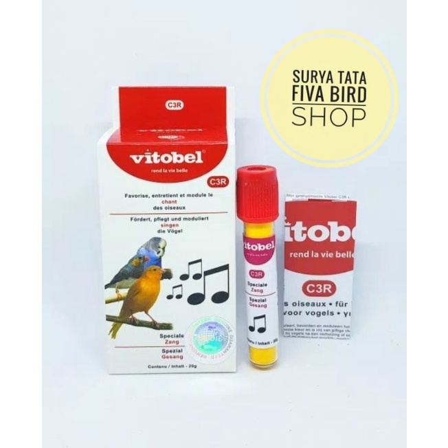 VITOBEL C3R vitamin untuk meningkatkan volume dan stamina burung kicau maksimal