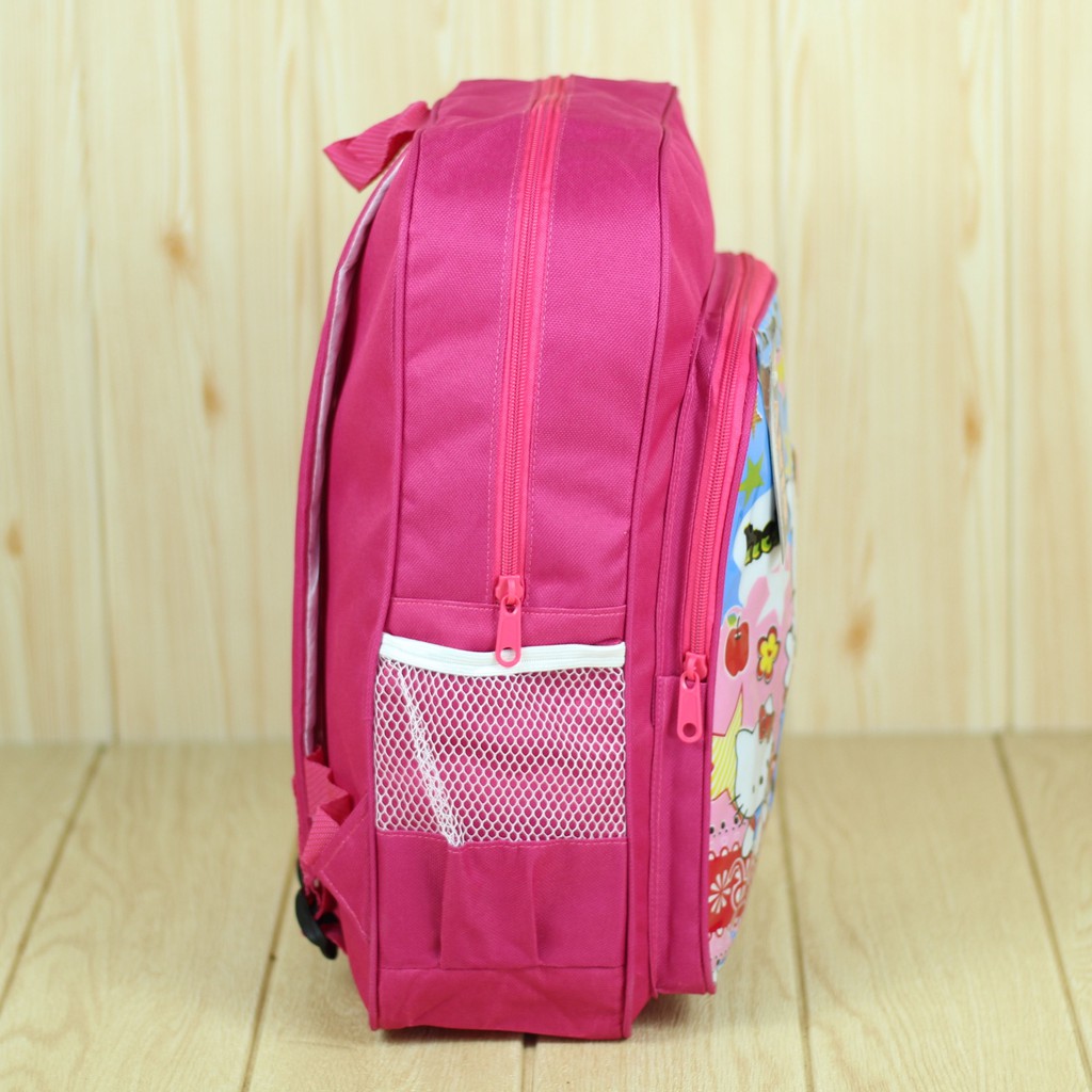 Tas Anak Timbul Motif Hello Kitty Pink Lucu Ransel Anak Perempuan Cewek Sekolah Kekinian Kece Trendy