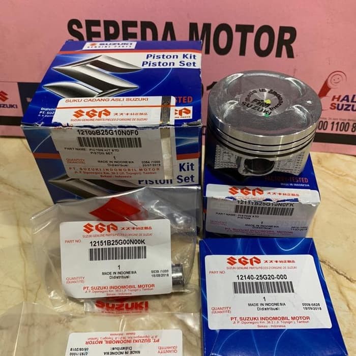 PISTON KIT RING SEHER SUZUKI SATRIA FU150 ASLI ORI SUZUKI