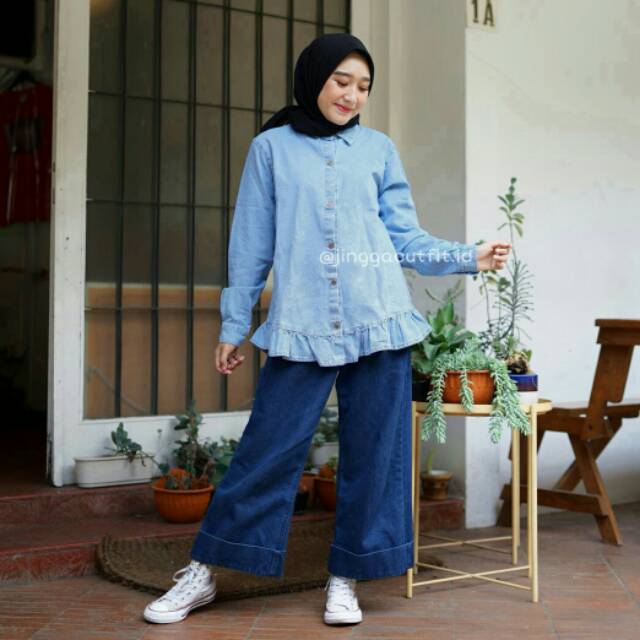 Blouse Jeans Premium || Amika Blouse