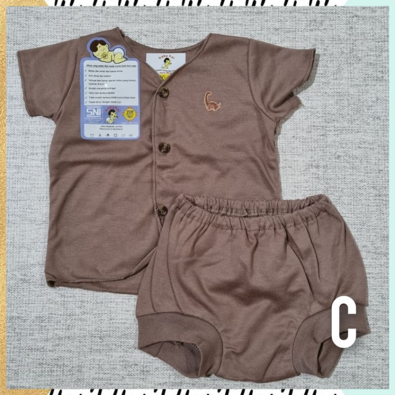 Pakaian baju bayi setelan pendek 3-6 bulan-setelan pendek bayi SNI (babyhai)