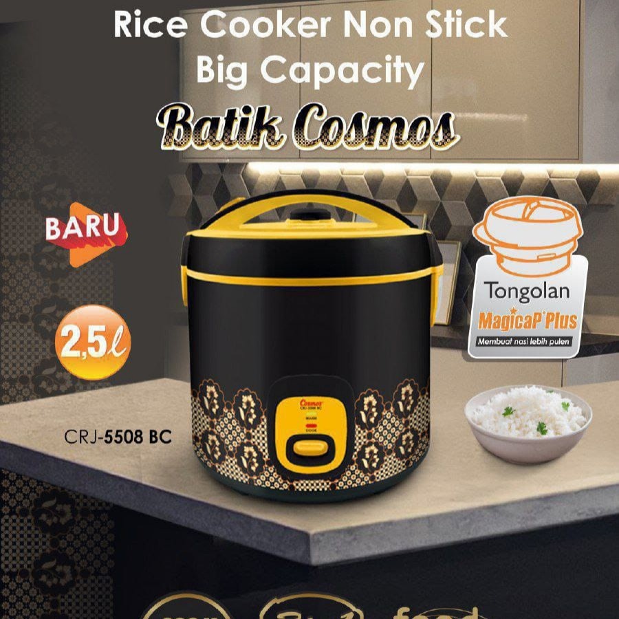 rice cooker cosmos crj-5508 bc batik Cosmos 2.5 liter big capacity / magic com cosmos crj 5508bc / c