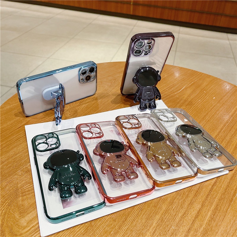 Soft case Transparan Motif Astronot Untuk Iphone 14 13 12 11PRO MAX X XS XR XSMAX 7 / 8PLUS