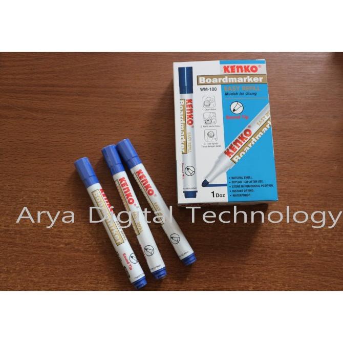 

Spidol Papan Tulis Whiteboard Boardmarker Kenko WM 100 Biru Murah Ori