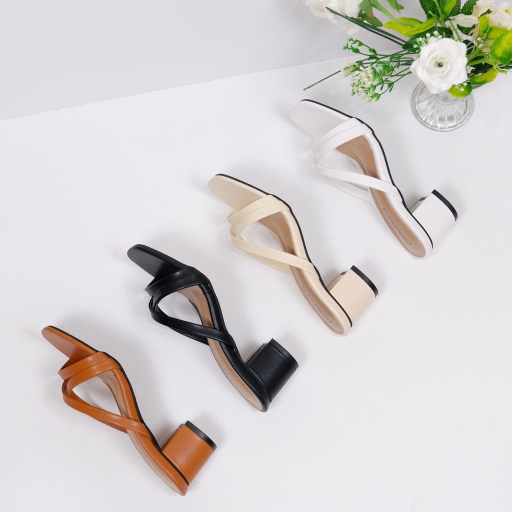 Padushee.id - sandal wanita || KHANIA || heels 5 cm / hak tahu wanita