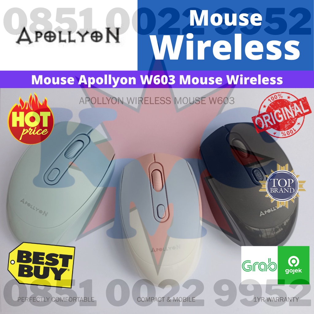 Mouse Apollyon W603 2.4 Ghz Ultra Stable Wireless