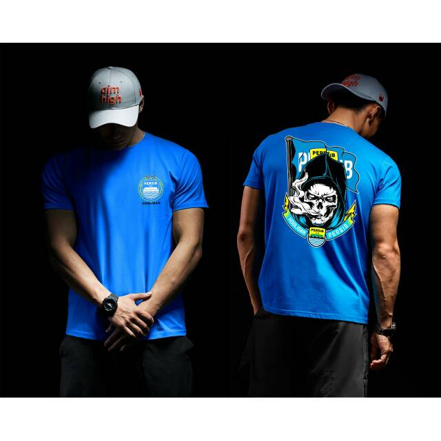 BAJU TSHIRT KAOS DISTRO PERSIB VIKING BENDERA BLUE