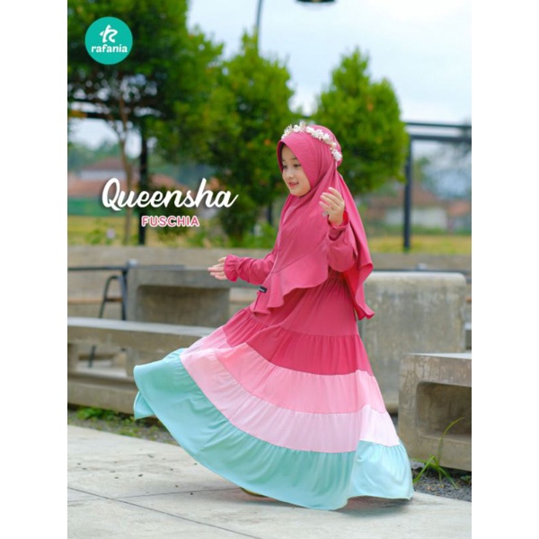 GAMIS SET KHIMAR QUEENSHA by rafania
