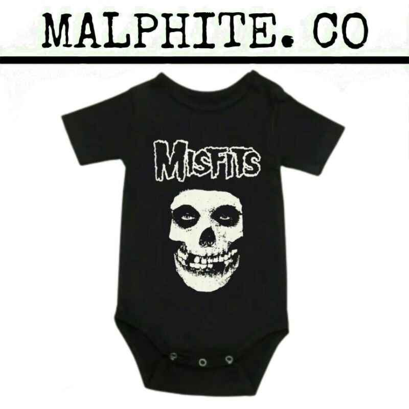 Baby Jumper Band The Misfits Kaos Baju Bayi Motif Lengan Pendek Jumpsuit Libby Kids Sleepsuit Tidur 