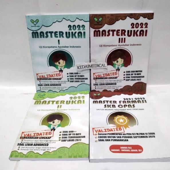 BUKU MASTER UKAI FARMASI 2021-2022 DAN OBAT UKAI TERBARU SERTA SKB CPNS UKAI BEBAS PILIH