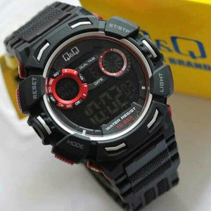 JAM TANGAN DIGITAL QQ M148 JAM QNQ M 148 JAM PRIA ORI Q&Q M148J MERAH