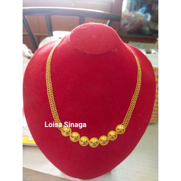 Kalung Bulat Pinggir 30 gram Emas LM/London 24K kadar 99,99%
