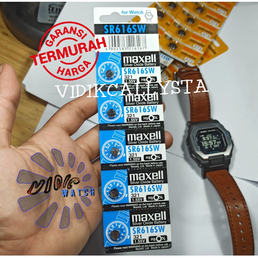 ORIGINAL BATERAI JAM TANGAN MAXEL 321 SR616SW SR 616 SW ORIGINAL BATRE BATREI BATERAI KANCING JAM TANGAN