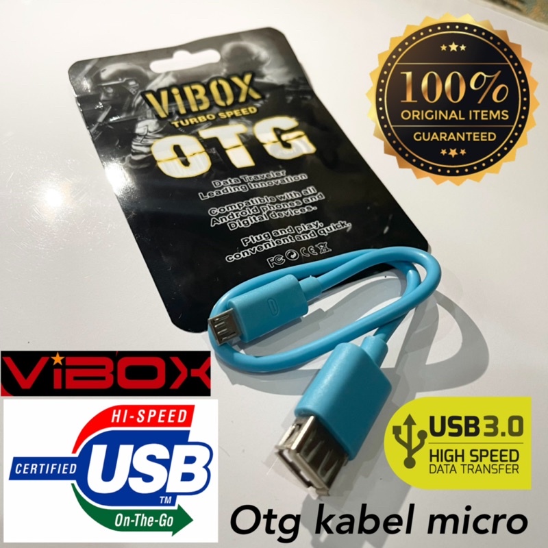 PROMO SUPER OTG KABEL VIBOX MICRO TURBO-01 SPEED DATA TRAVELLER FOR ANDROID