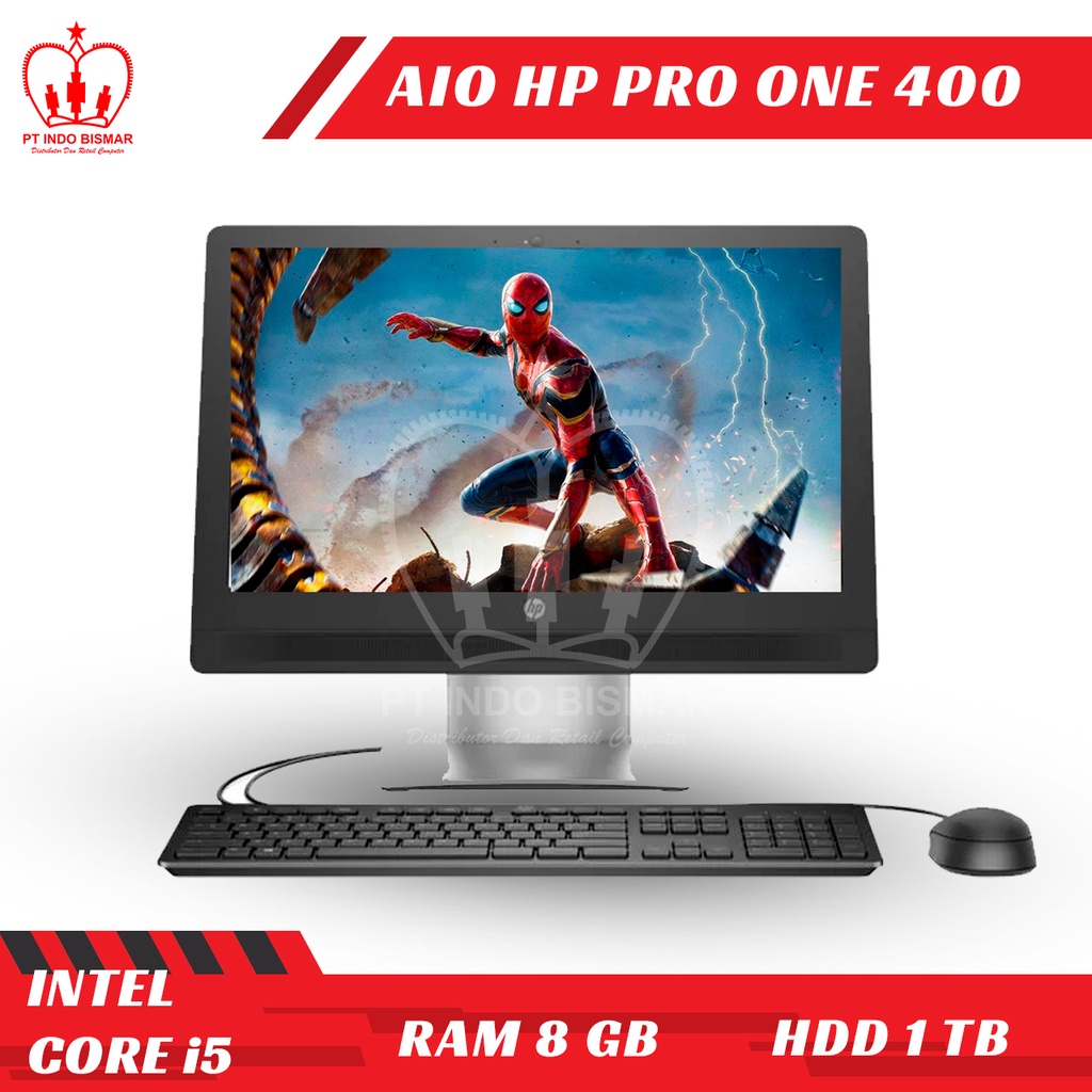 CPU AIO HP PRO ONE 400 G3 INTEL CORE i5 GEN7 RAM 8GB HDD 1TB 20 INCHI