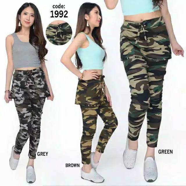 Celana rok army wanita | Celana Rok Loreng Wanita