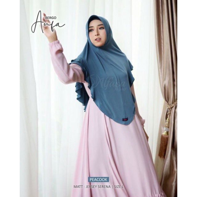 Alfasa Hijab Bergo Aufa Jilbab Instan Jersey Serena