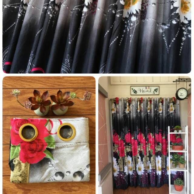Gorden Hitam Mawar Merah