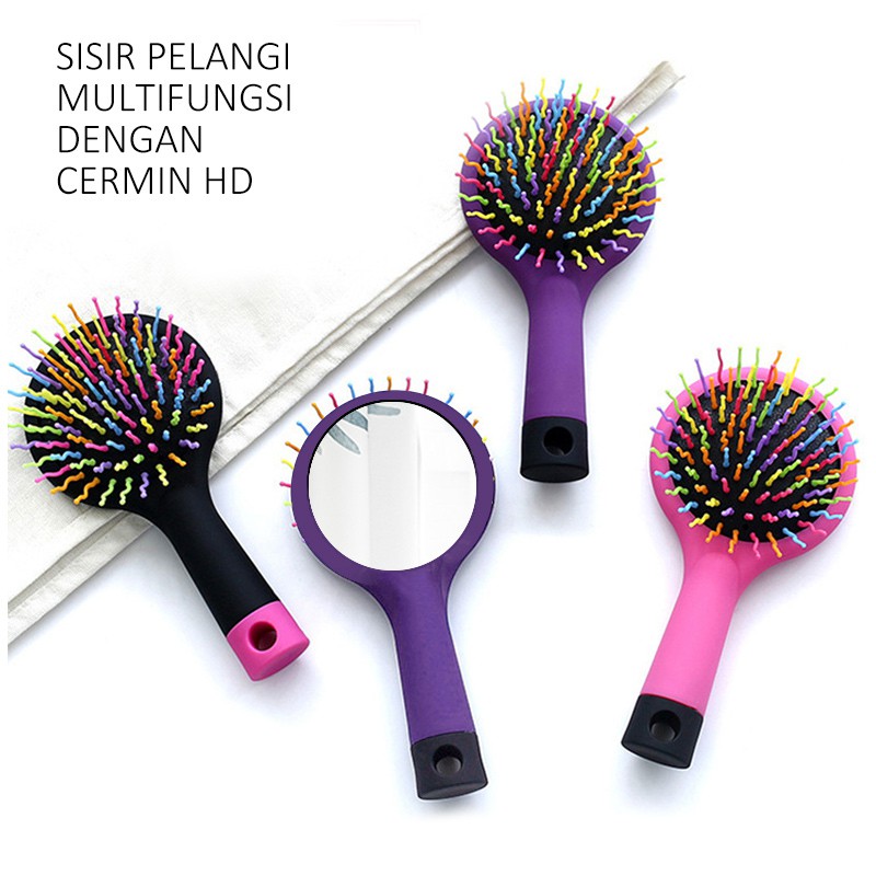 

Herbaay Multifunctional Sisir Mini Portabel dengan Cermin