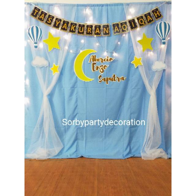 Paket Aqiqah  Backdrop background dekorasi  khitan paket 015 