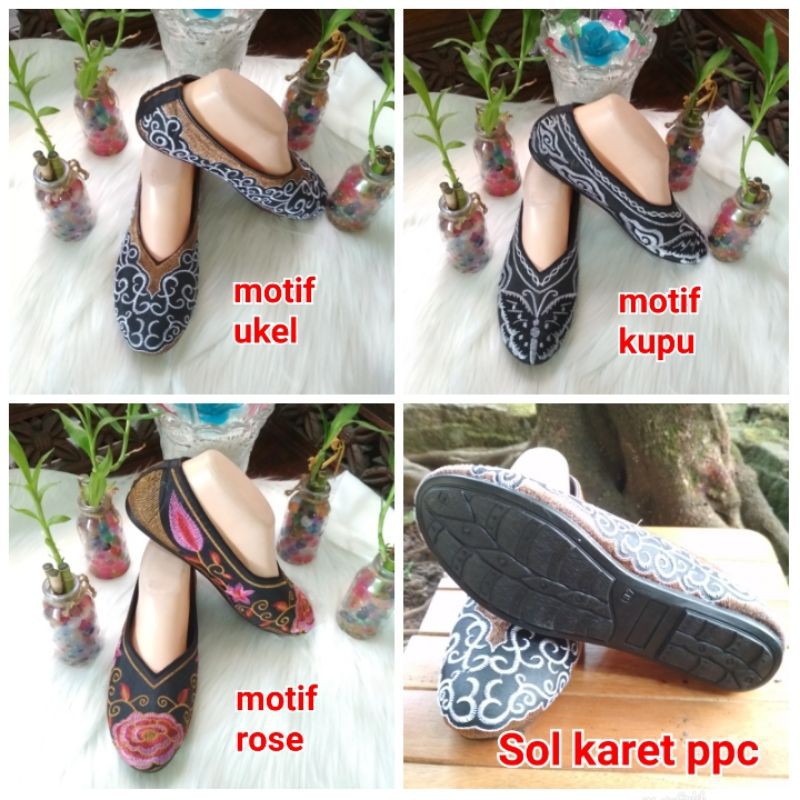 Sepatu  Wanita Flat Shoes Sepatu Bordir Etnik