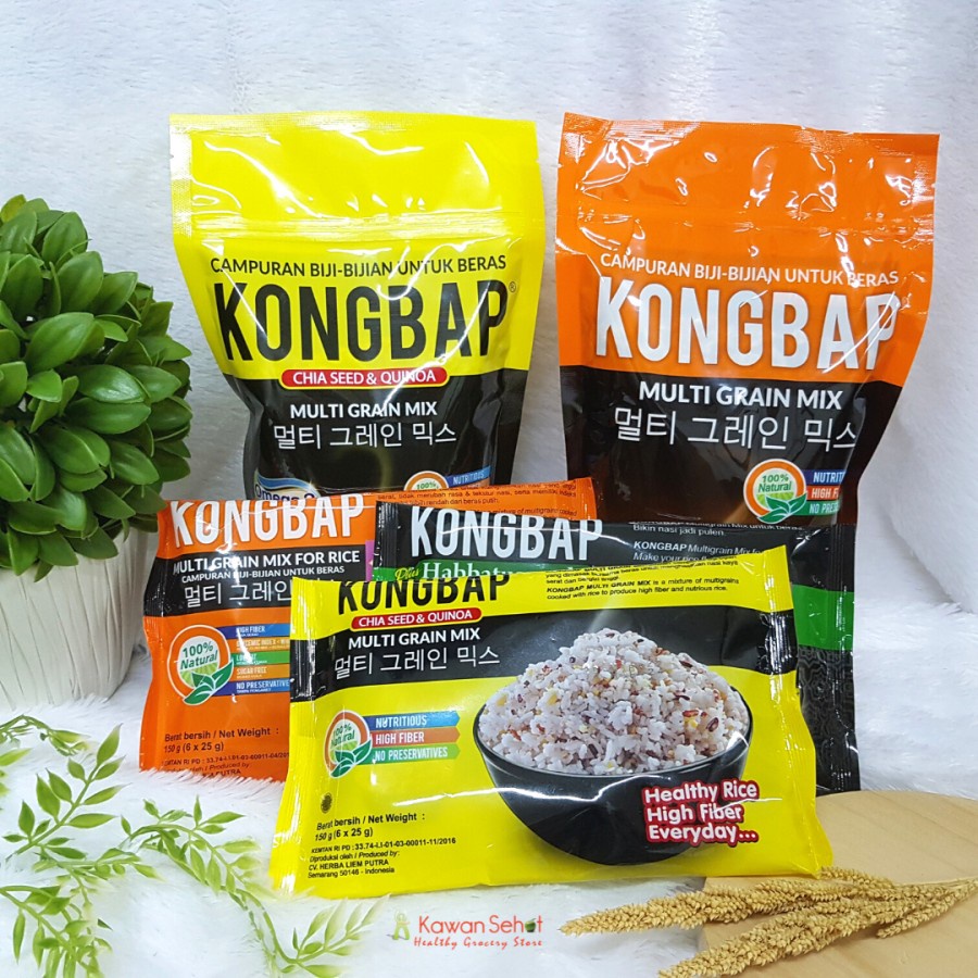 

Kongbap Beras Multi Grain Mix for Rice Chia Seed Quinoa 1 kg