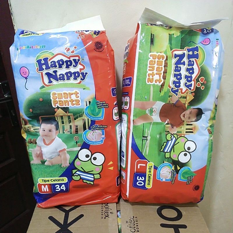 Happy Nappy Pants S40 / M34 / L30 / XL26 diapers pants popok celana M 34 L 30