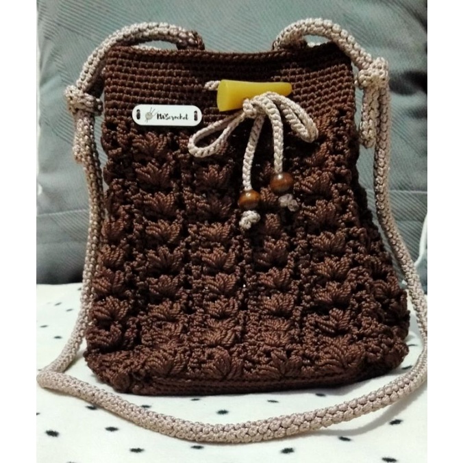 Tas Selempang Rajut Serut