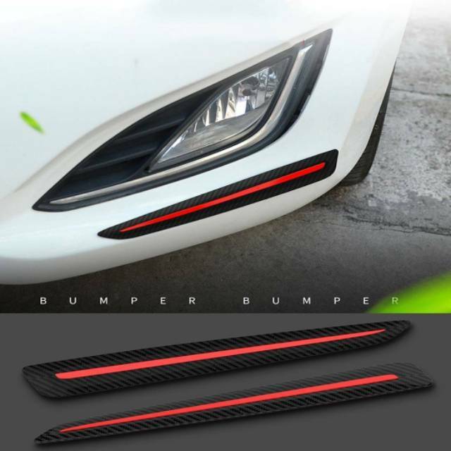 Premium Carbon Bumper Guard Flexible | Pelindung Lecet Sisi Sudut Mobil