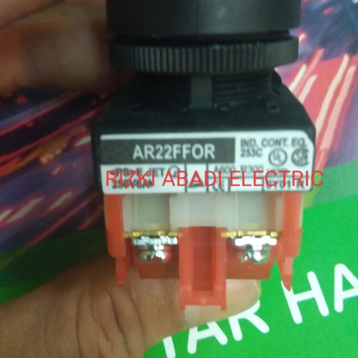 PUSH BUTTON ON OFF 22 mm LOCK 22MM MODEL FUJI