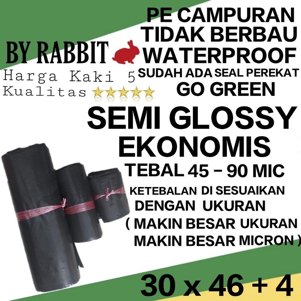 

Plastik Packing Polymailer LDPE 30X50 SEMI GLOSSY EKONOMIS (100LEMBAR)