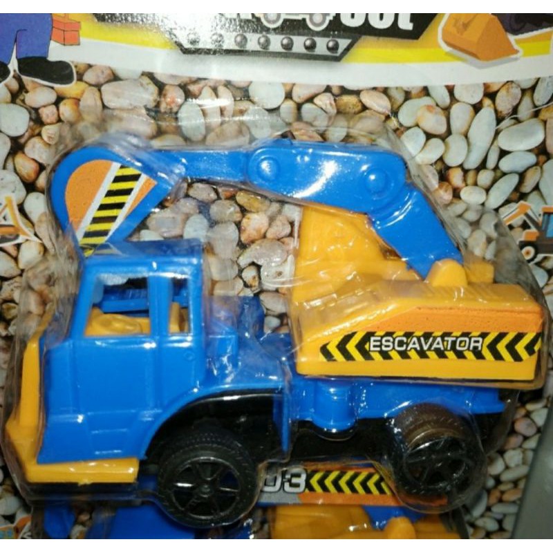 Mainan Anak cowok laki city truck set mobil eskavator molen truk kecil