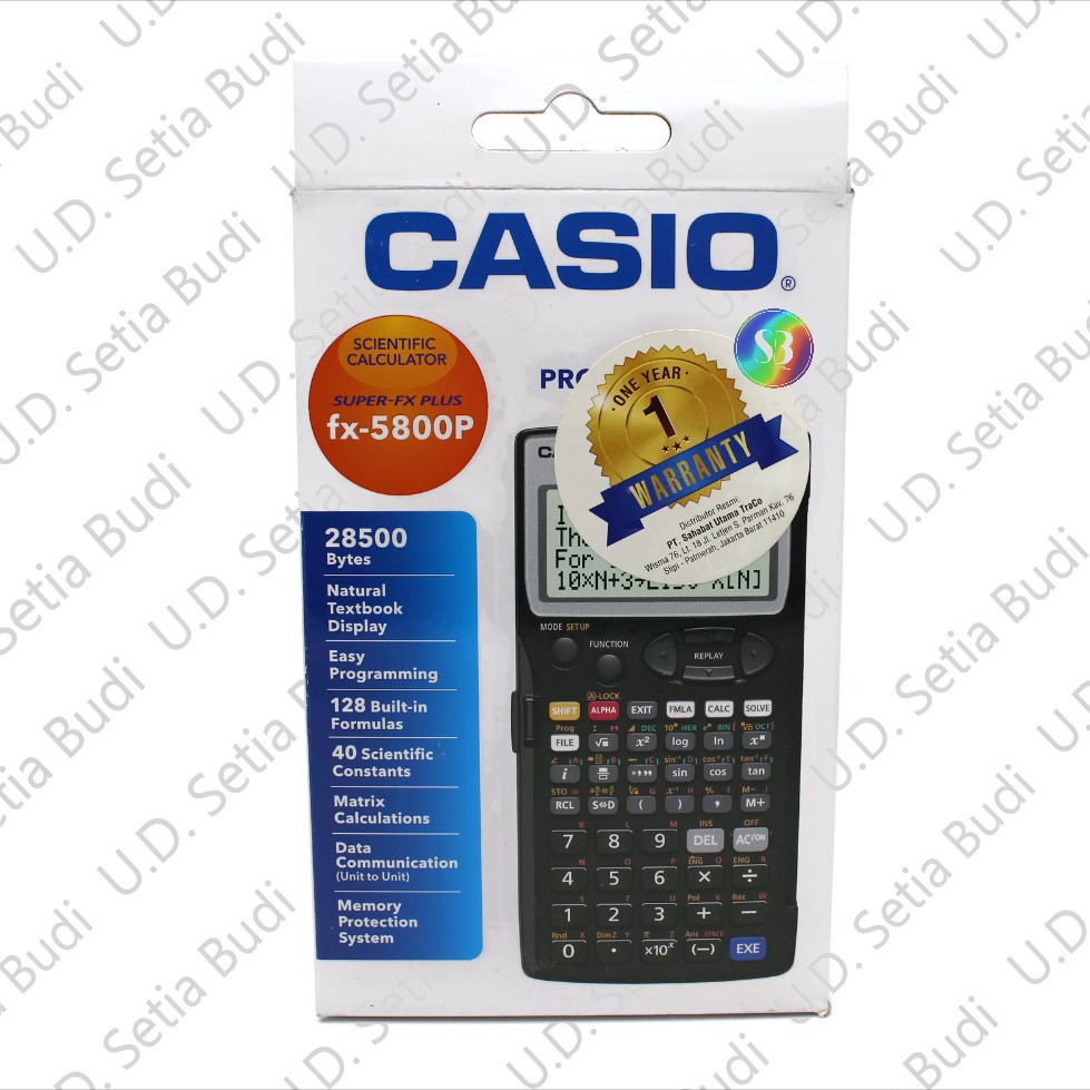 Kalkulator Scientific CASIO FX-5800P Asli dan Bergaransi