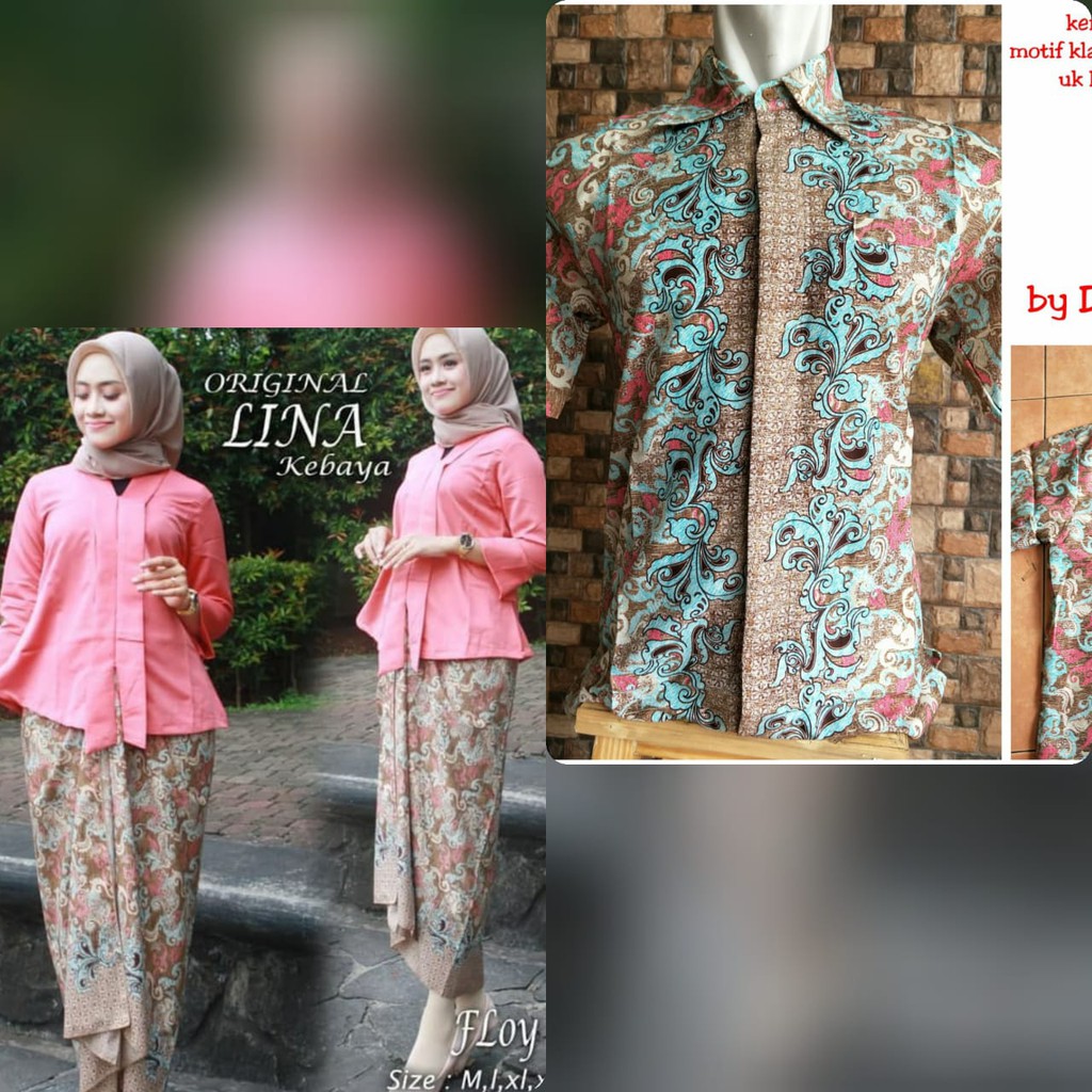 Fashion Couple Kebaya Kutubaru Floy Dan Kemeja Pendek Couple Terbaruu