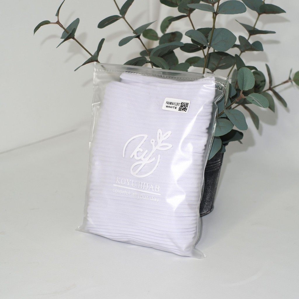 Pasmina Plisket Kupu Kupu Premium Import Best seller-WHITE