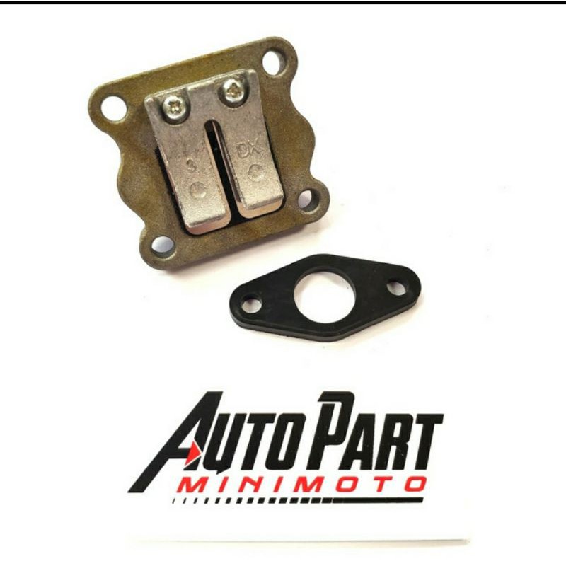 Intake dan Valve Membran Allumunium + Ebonit Mini GP Mini Trail Mini ATV 50cc