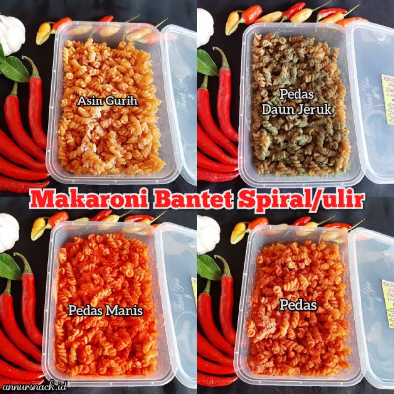 

MAKARONI BANTET SPIRAL ULIR 150gr BOX 500ML