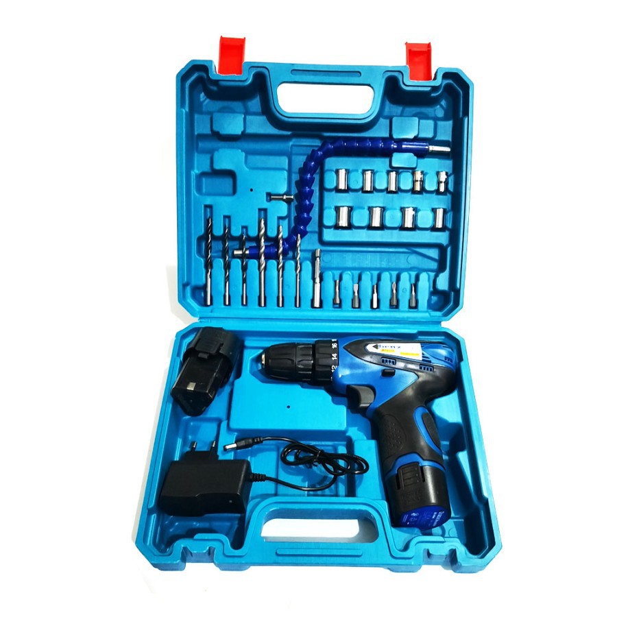 CORDLESS Drill 12Volt BENZ 24 Pcs Set Bor Tangan Baterai 12 V CBD-0104 Set Box