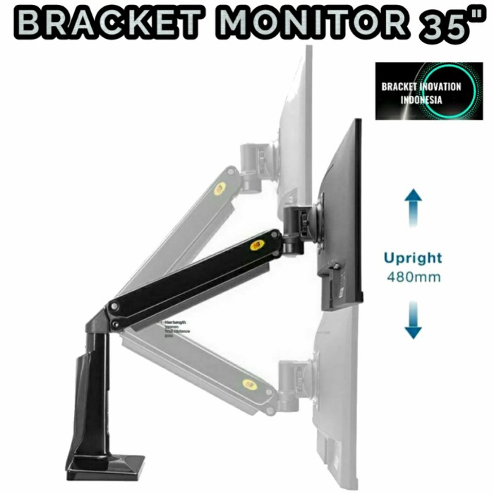 BRAKET/BRACKET/BREKET MONITOR 32-35 INCH JEPIT MEJA ARM MONITOR