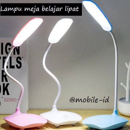 [LAGI PROMO 7.7] Lampu meja belajar lipat kabel flexibel LED portable lampu belajar multifungsi