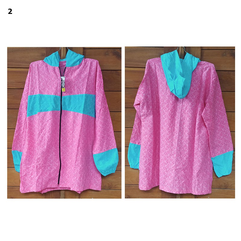 Blus Tunik Embos Dengan Hoodie