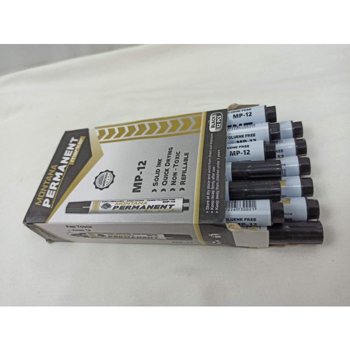 

Cantik Spidol Permanent Hitam 12 Pcs/ 1 Box Marker Ekonomis Spidol Permanen Diskon